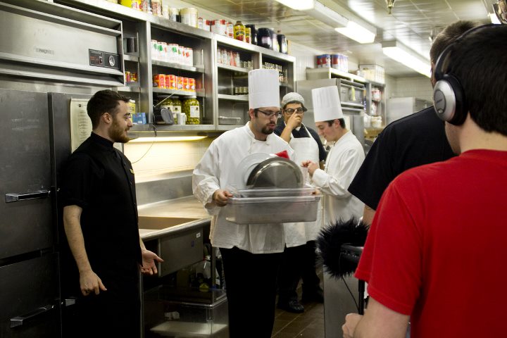Dustin prepares the confrontation scene.